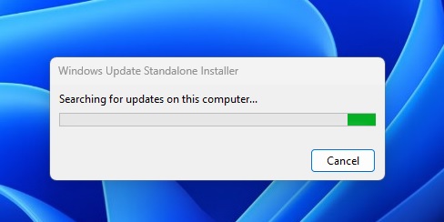 Searching for updates on this computer